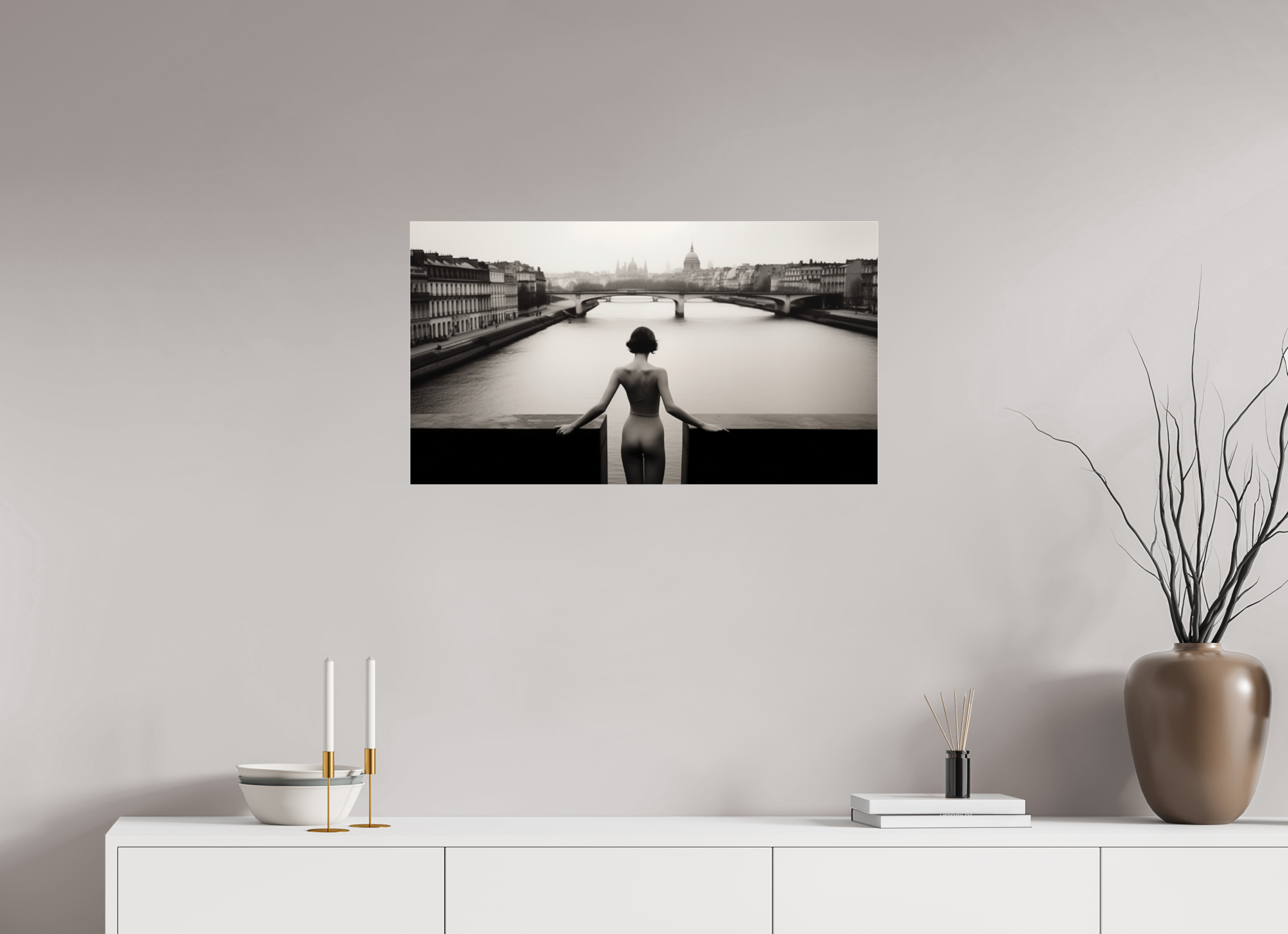 80 x 45 cm, Photo Print Under Acrylic Glass her strange desire - am Rand des Atems