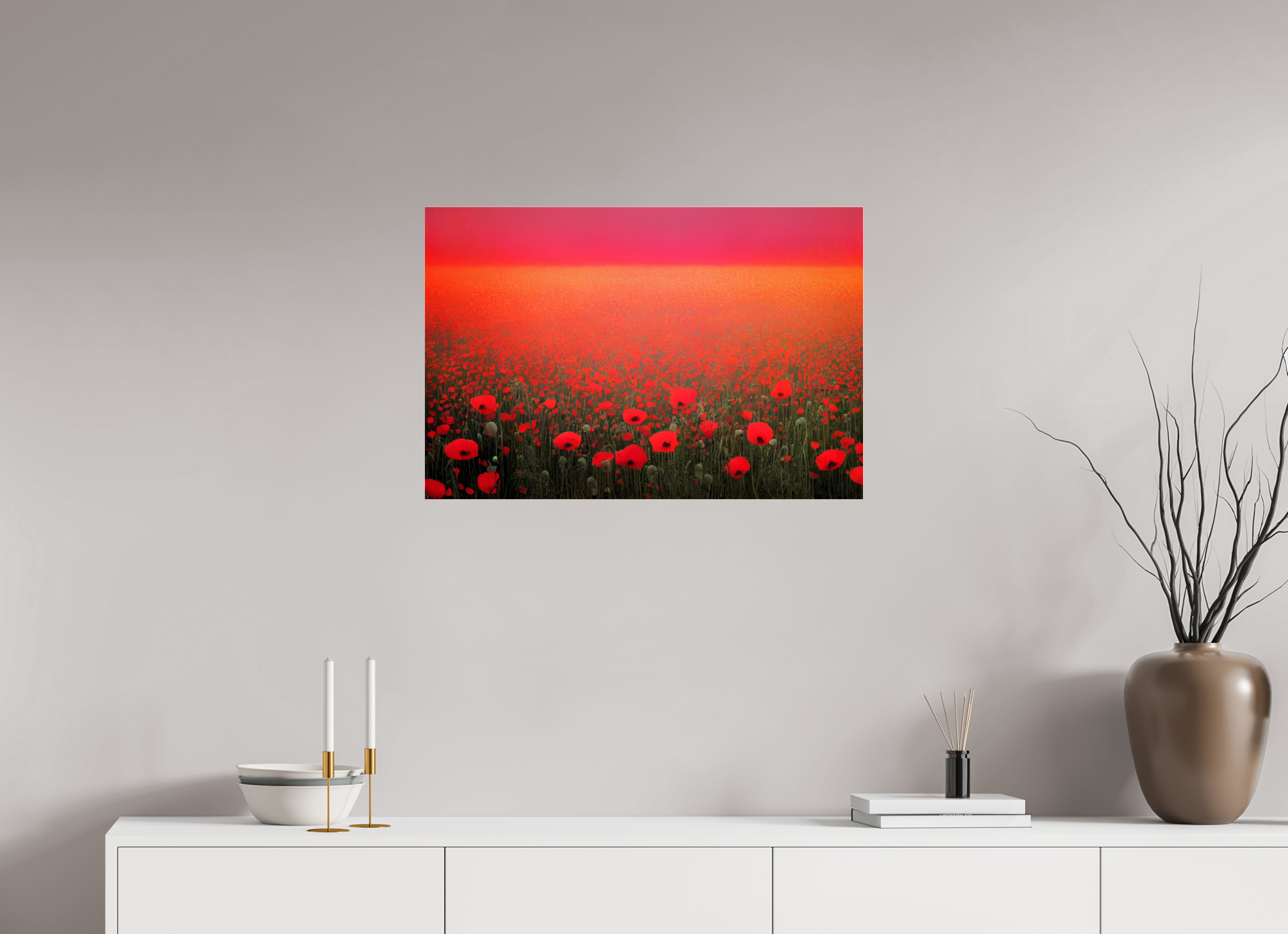 75 x 50 cm, Photo Print Under Acrylic Glass Crimson Frequency