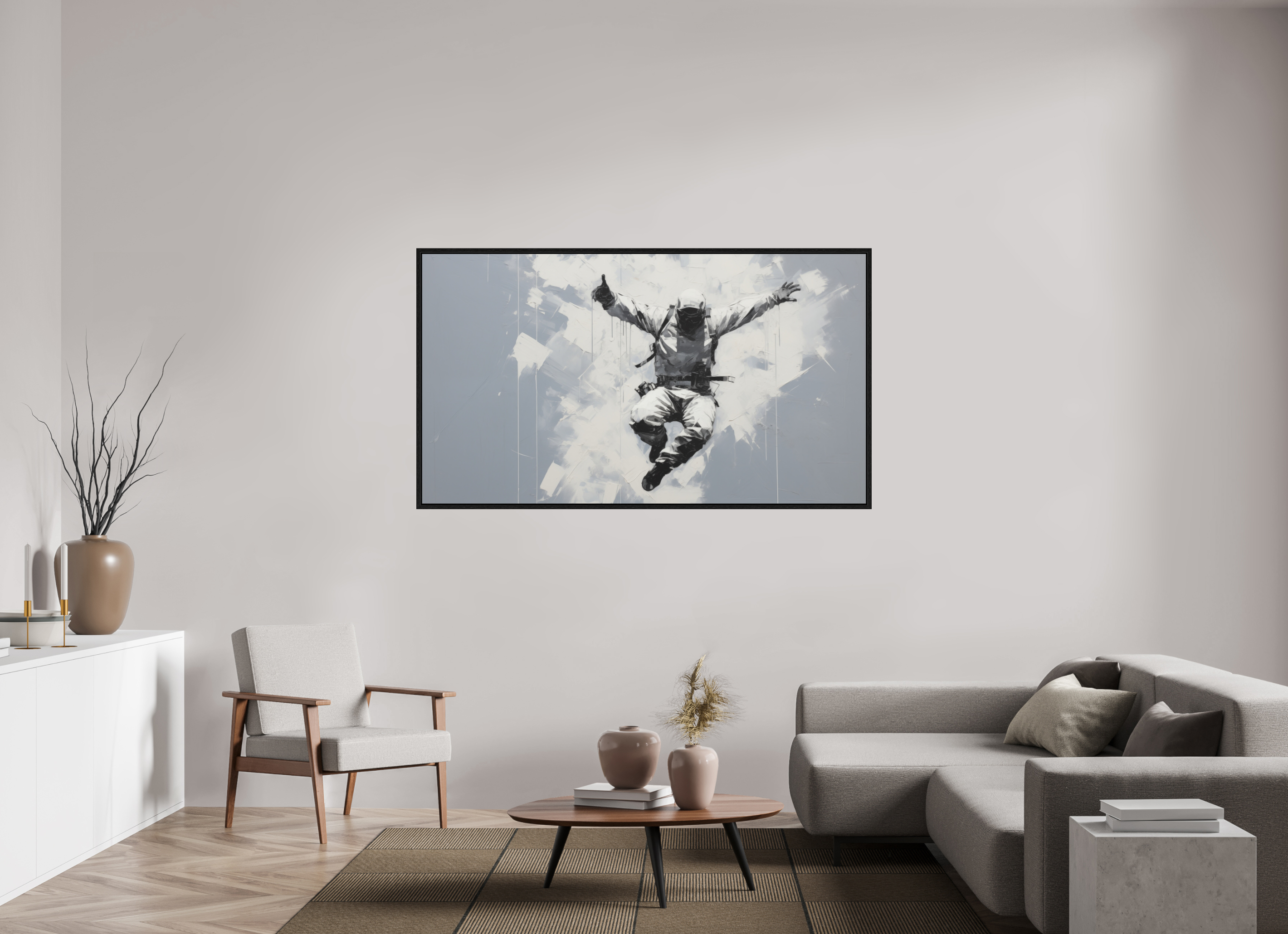 176 x 99 cm, Floater Frame Gravity’s Last Alibi