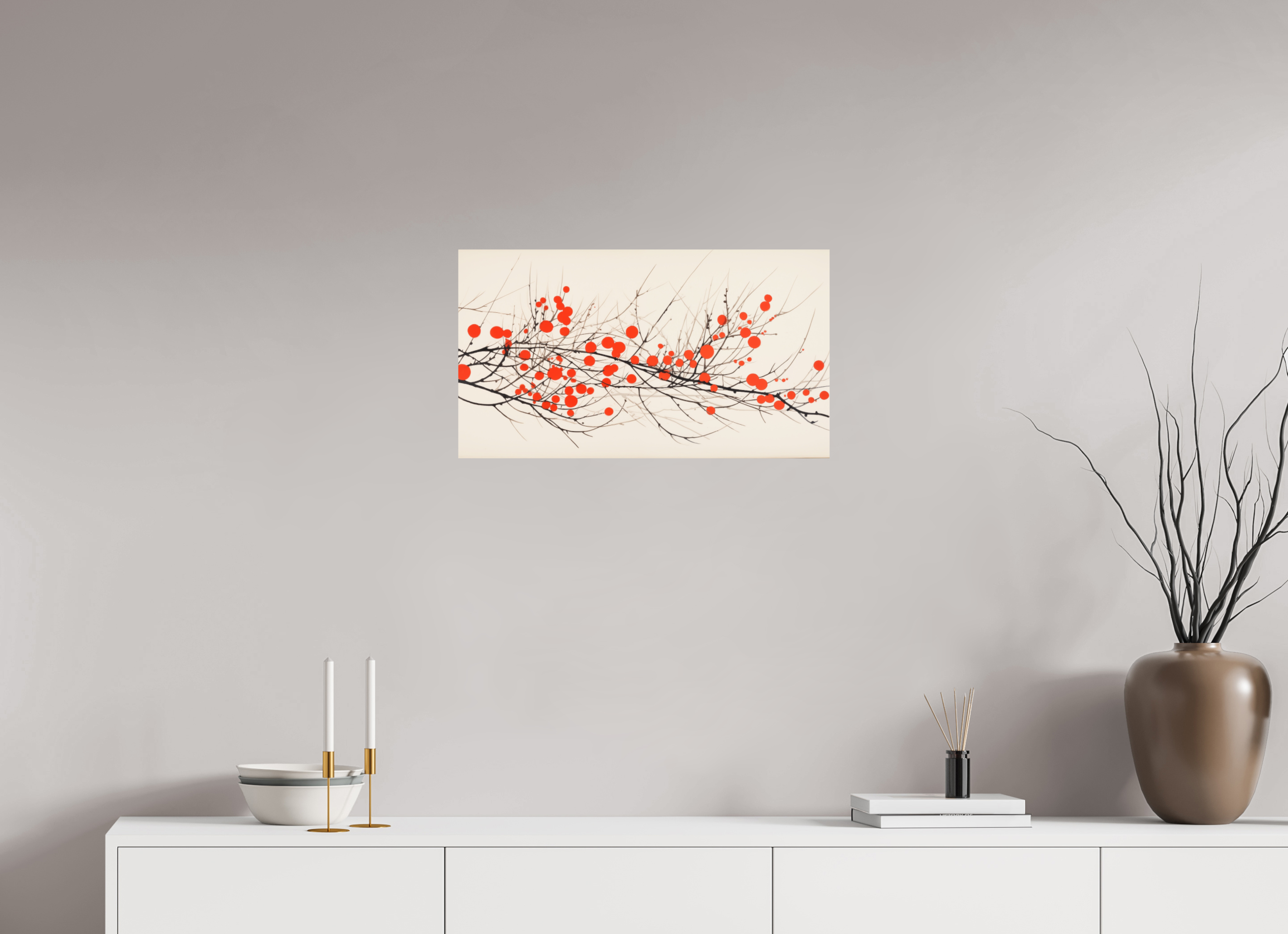 64 x 36 cm, Photo Print On Fuji Crystal DP II Crimson Whispering Branches