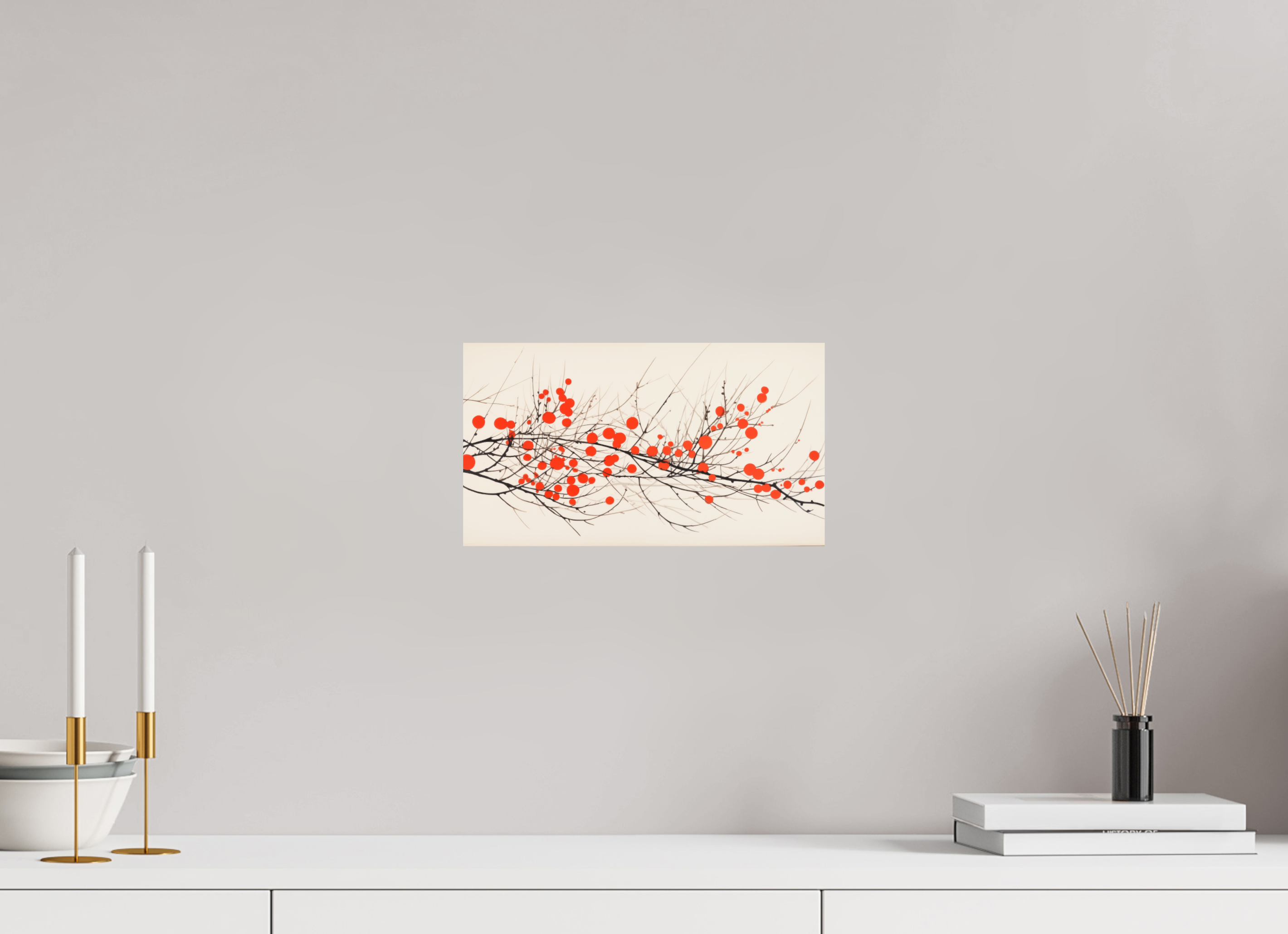 32 x 18 cm, Photo Print On Fuji Crystal DP II Crimson Whispering Branches