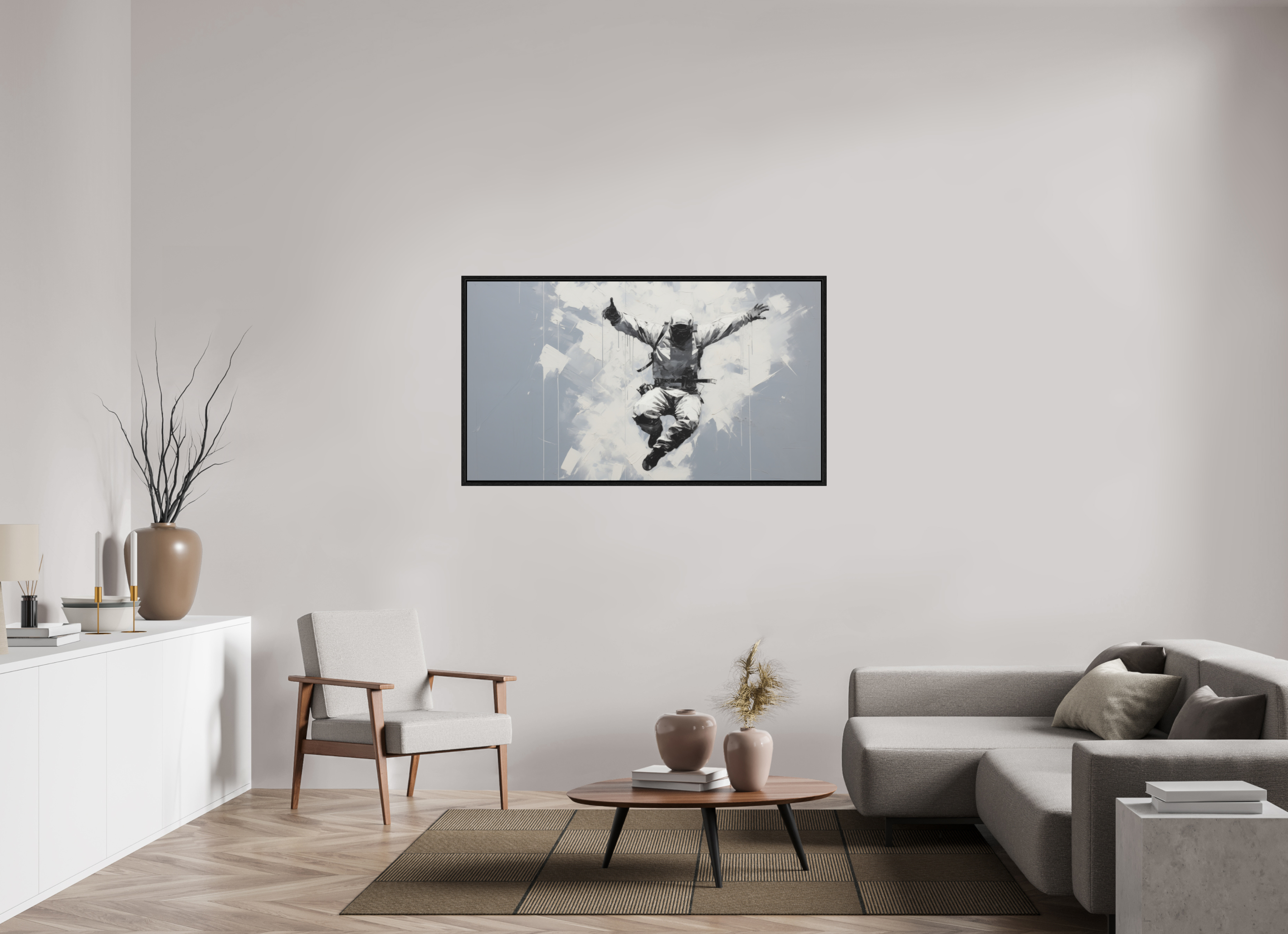 144 x 81 cm, Floater Frame Gravity’s Last Alibi