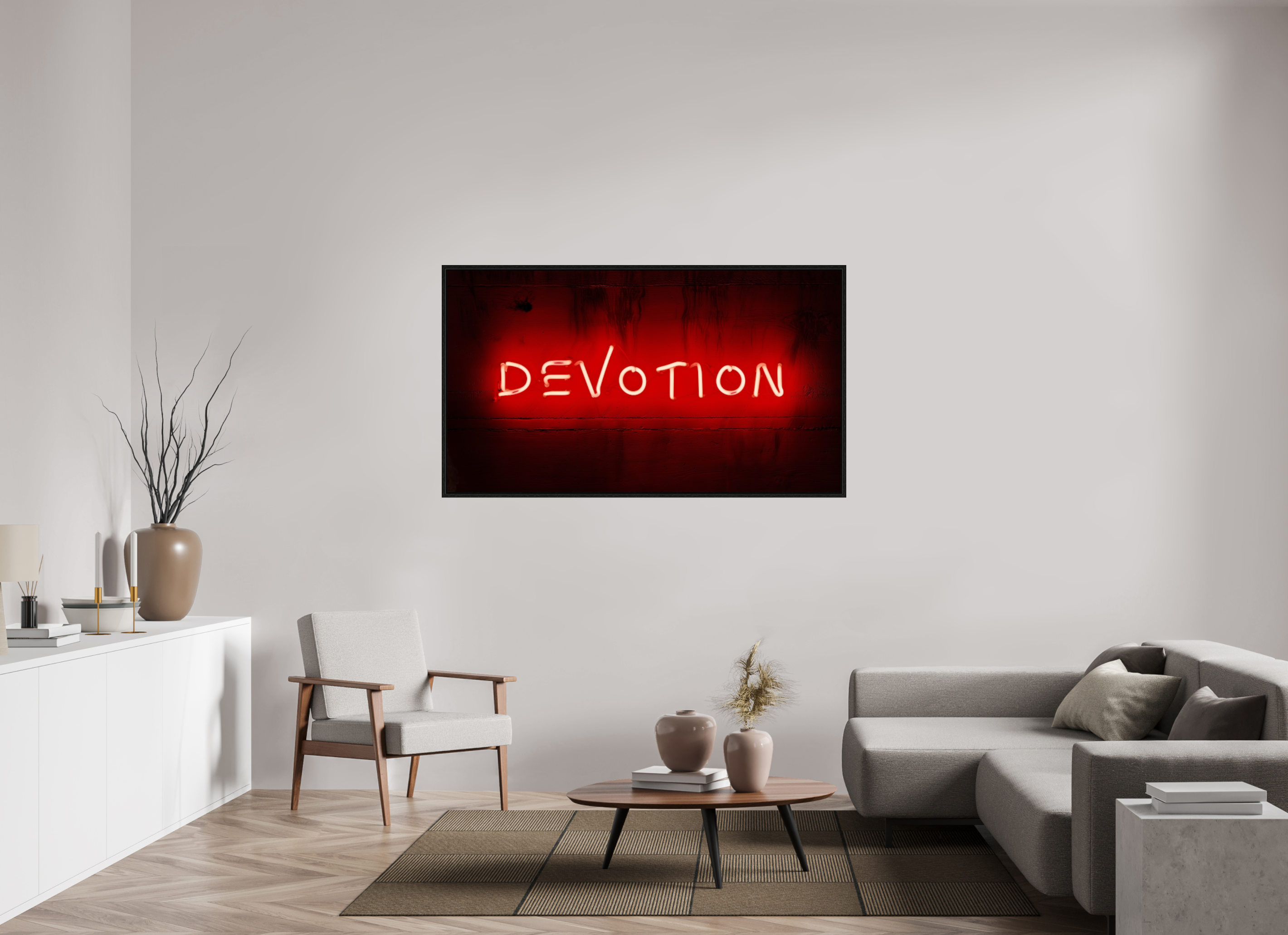 160 x 90 cm, Floater Frame Crimson Vow
