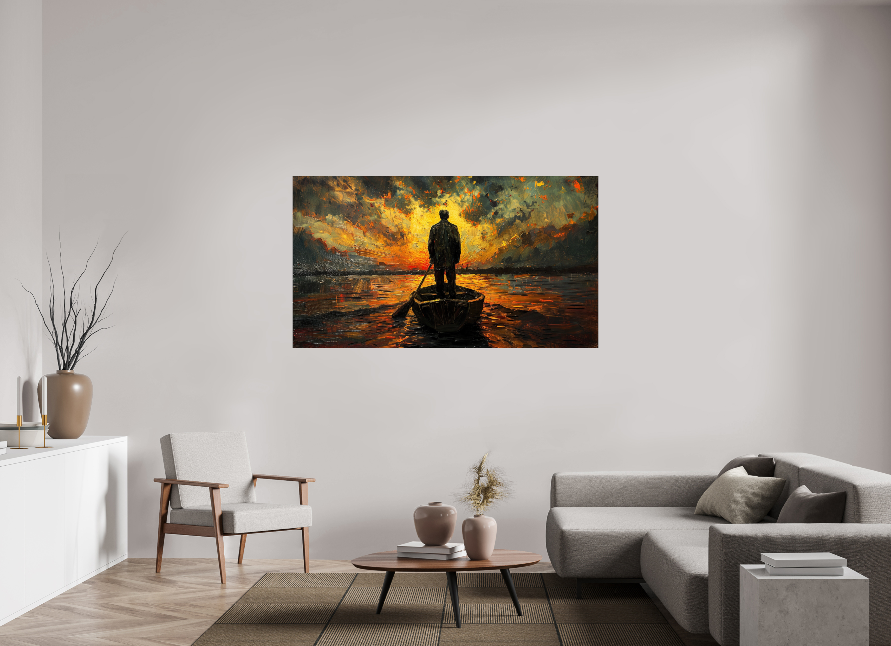 176 x 99 cm, Photo Print Under Acrylic Glass Ferryman of Silence