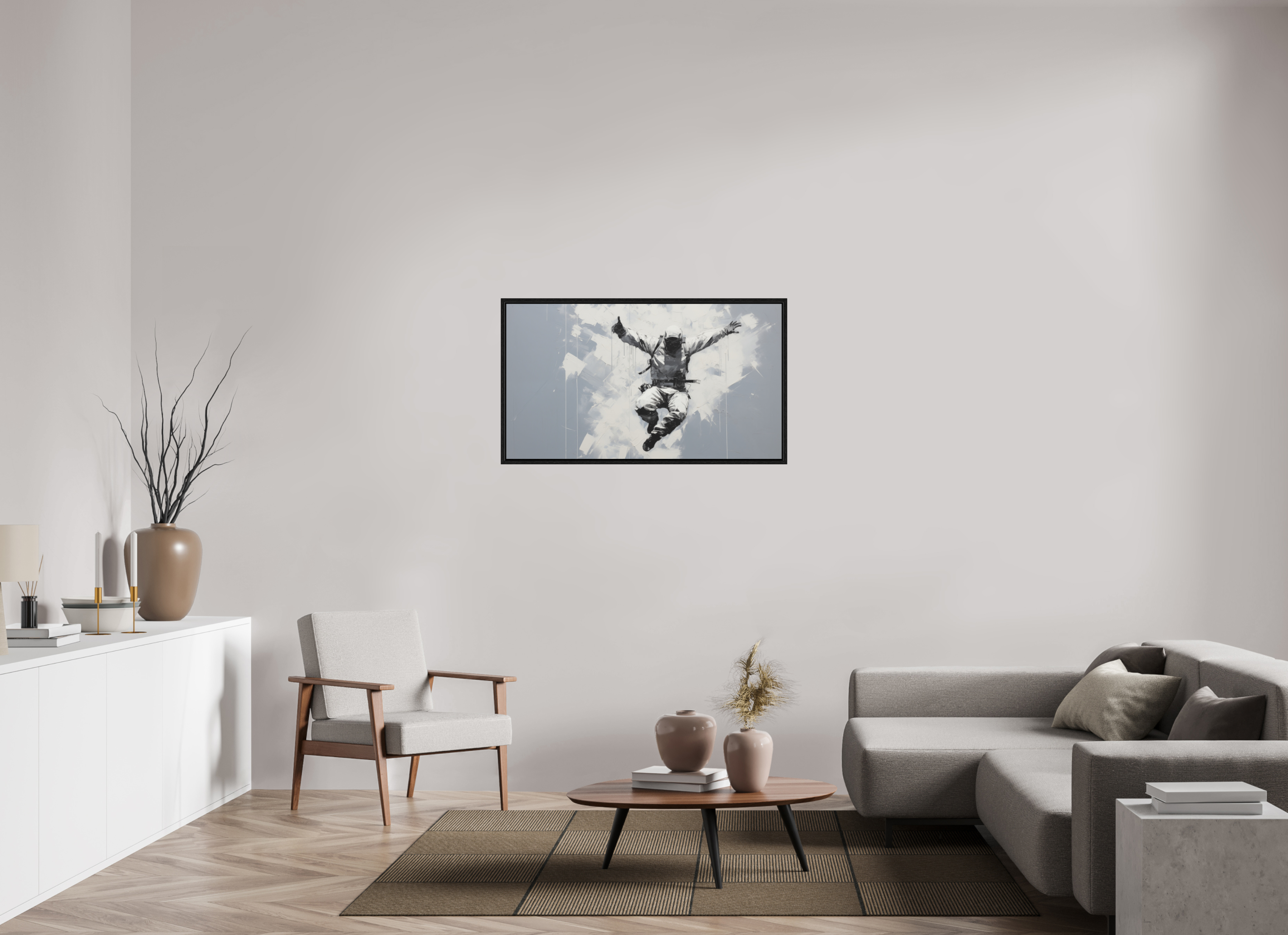 112 x 63 cm, Floater Frame Gravity’s Last Alibi