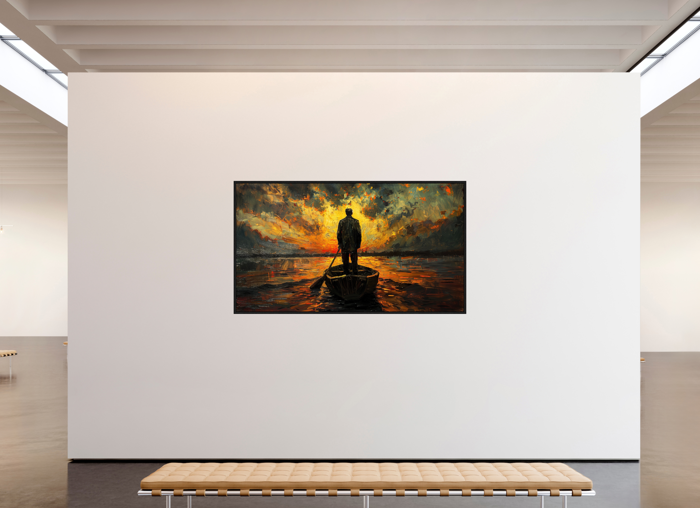 208 x 117 cm, Floater Frame Ferryman of Silence