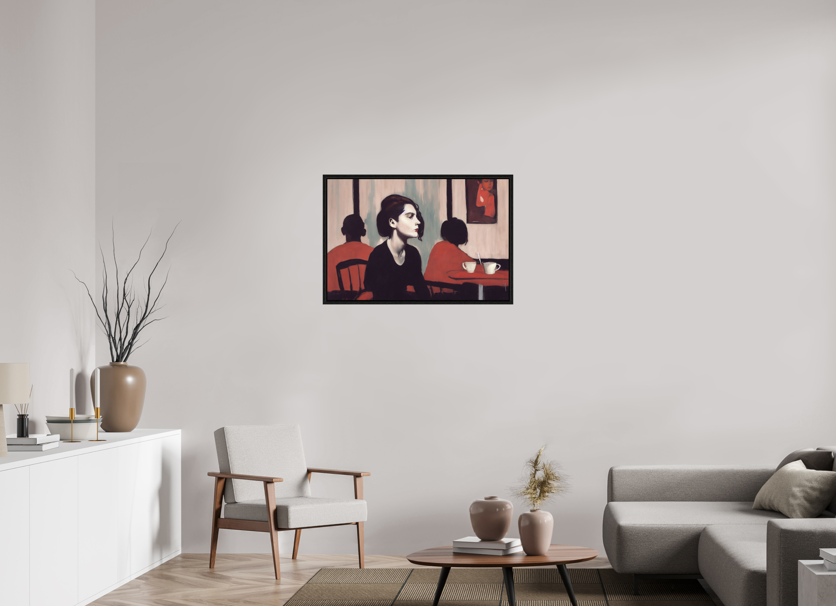 90 x 60 cm, Floater Frame the certainty