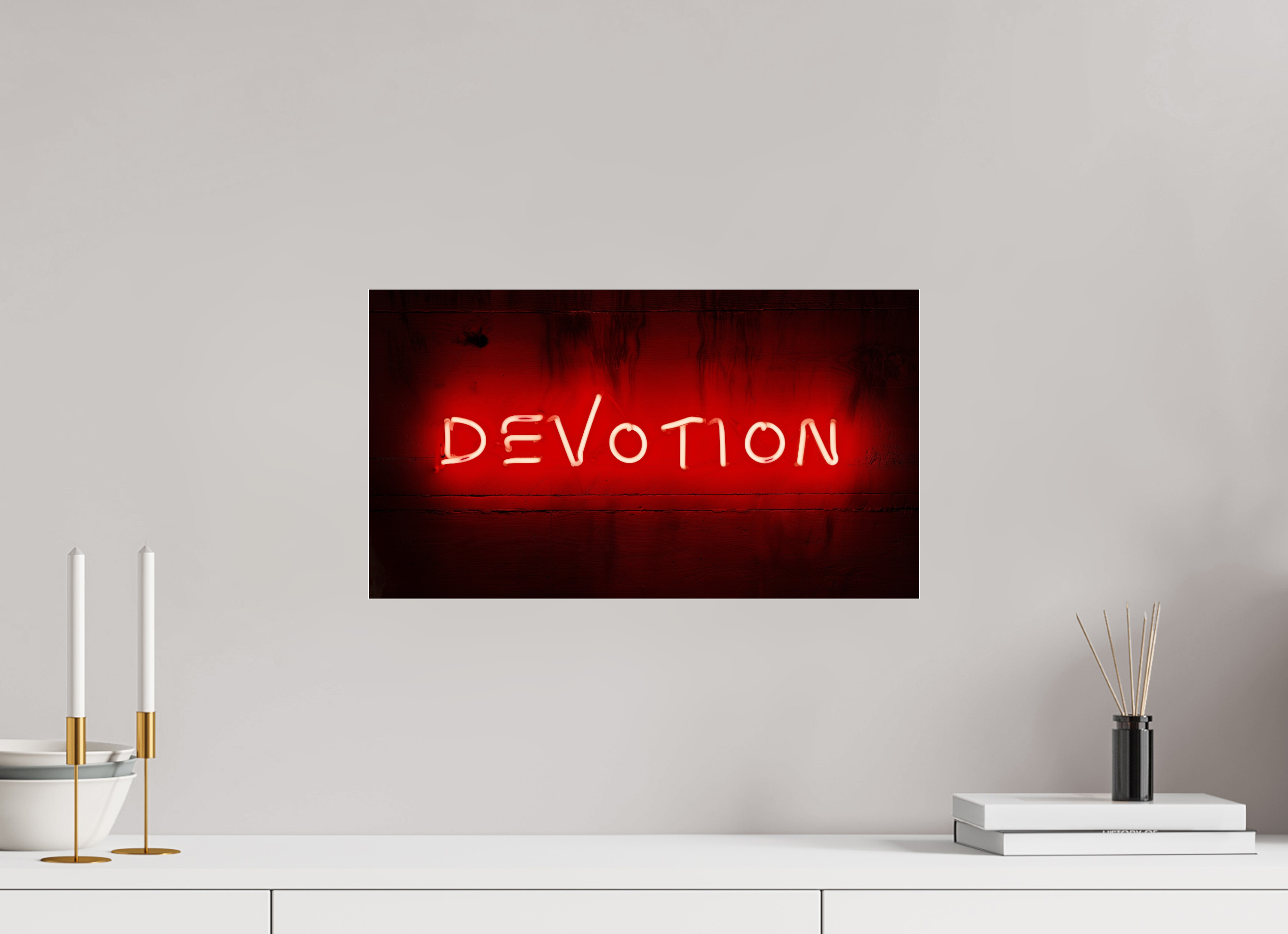 48 x 27 cm, Photo Print Under Acrylic Glass Crimson Vow
