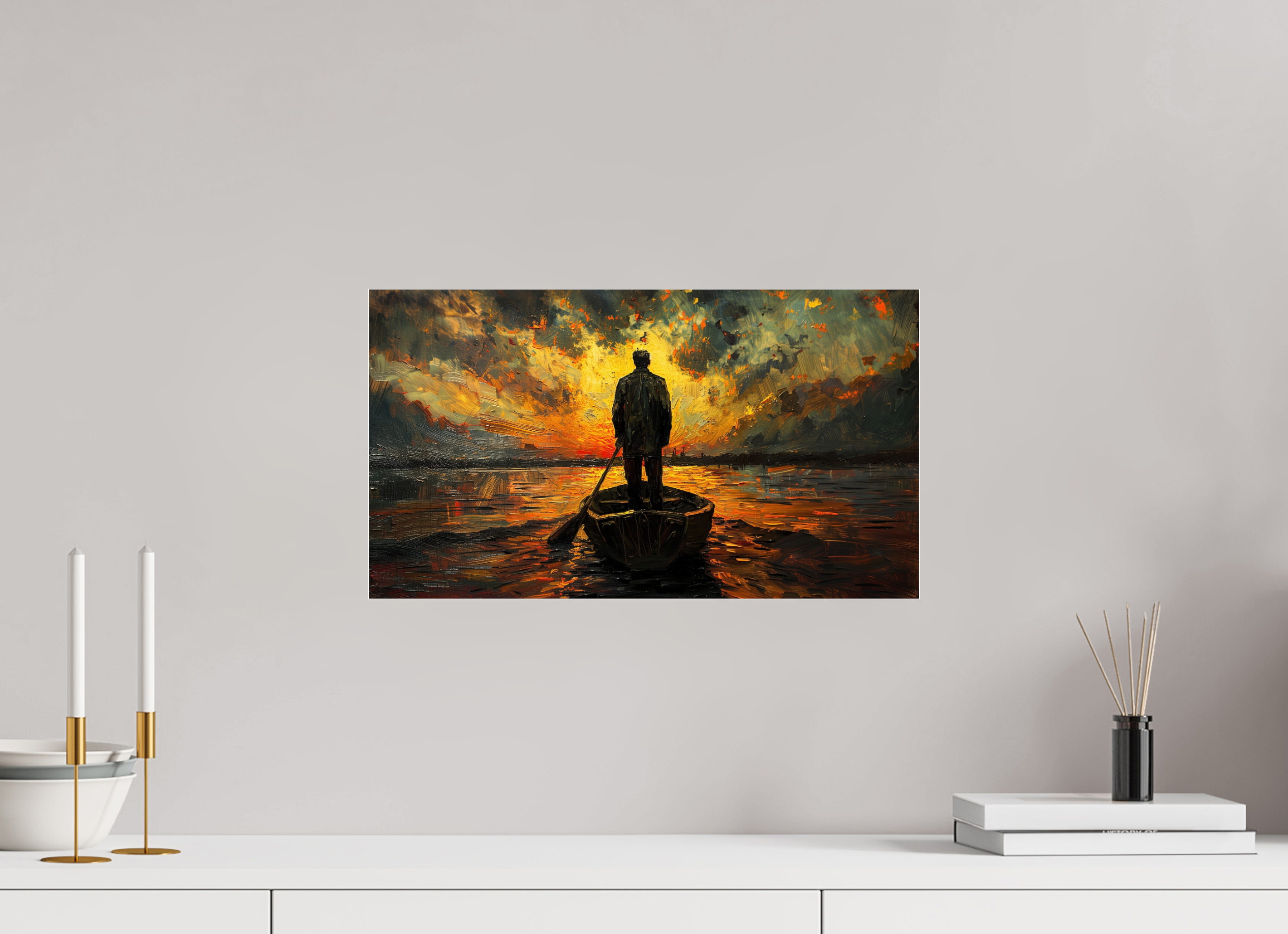 48 x 27 cm, Photo Print Under Acrylic Glass Ferryman of Silence