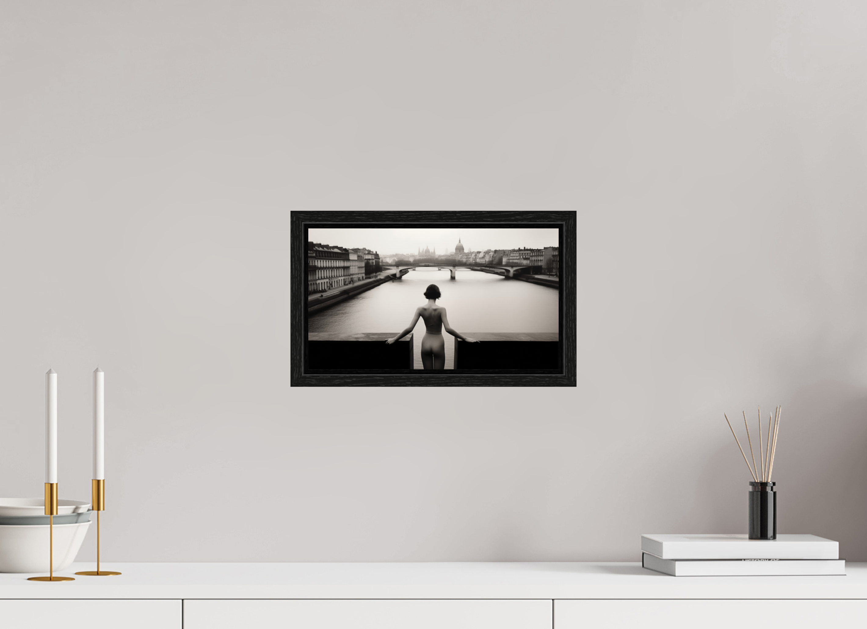 32 x 18 cm, Floater Frame her strange desire - am Rand des Atems