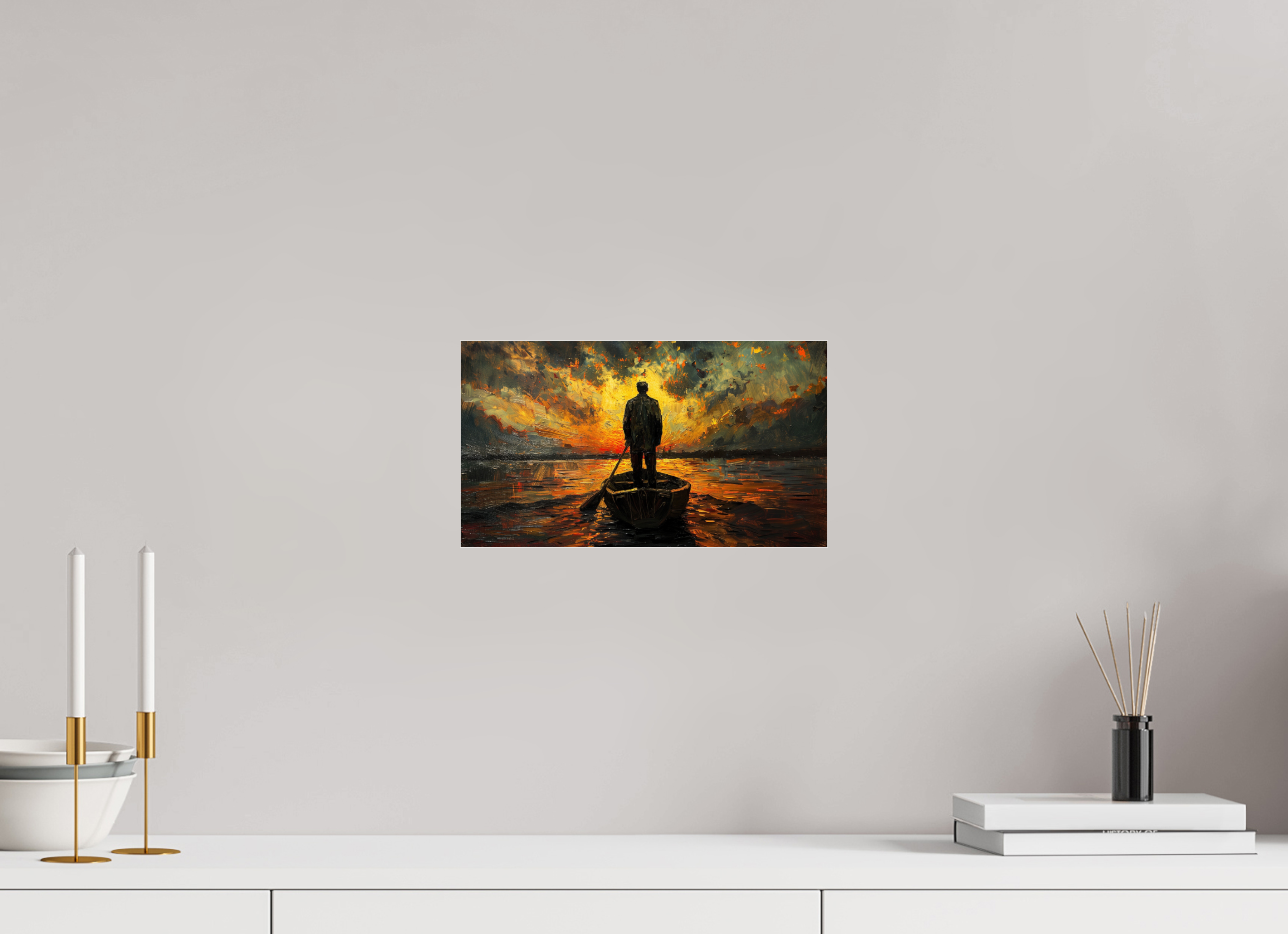 32 x 18 cm, Photo Print Under Acrylic Glass Ferryman of Silence