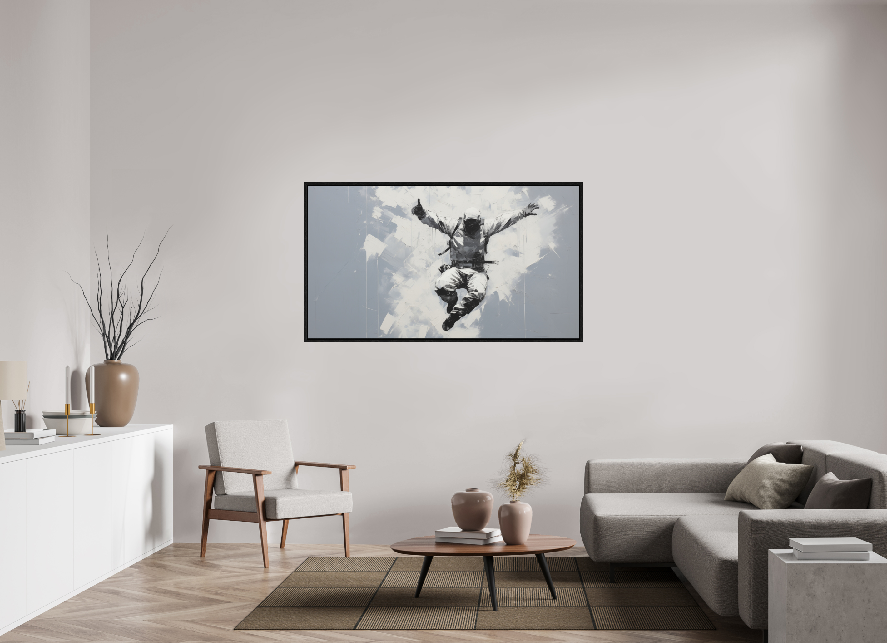 160 x 90 cm, Floater Frame Gravity’s Last Alibi