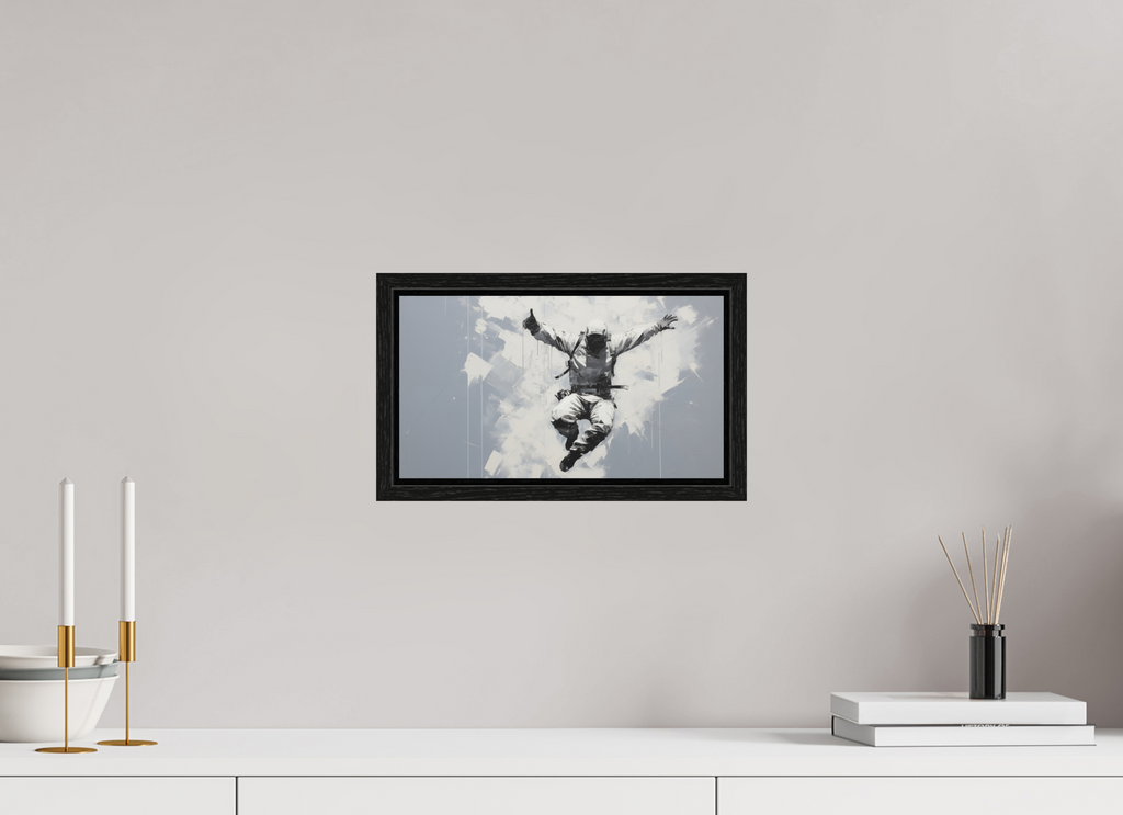 32 x 18 cm, Floater Frame Gravity’s Last Alibi