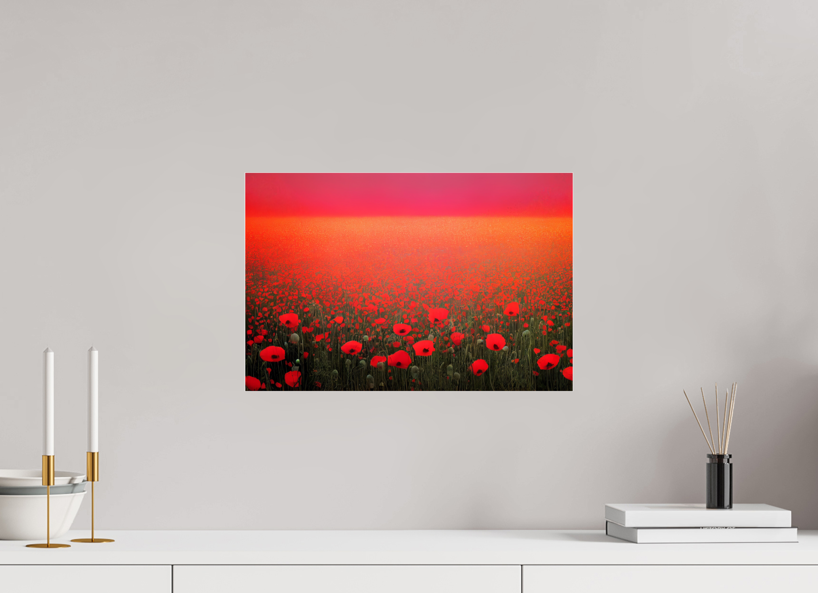 45 x 30 cm, Photo Print Under Acrylic Glass Crimson Frequency