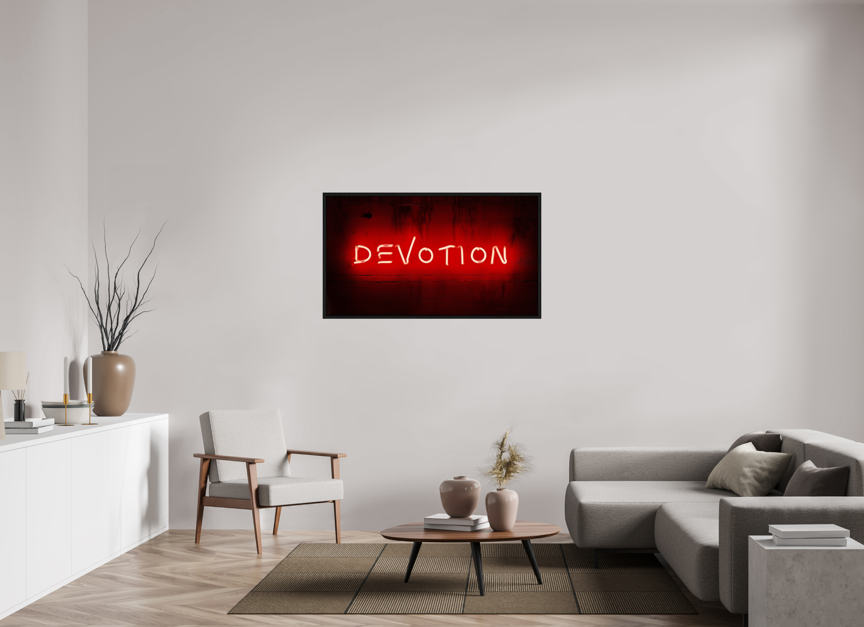 128 x 72 cm, Floater Frame Crimson Vow