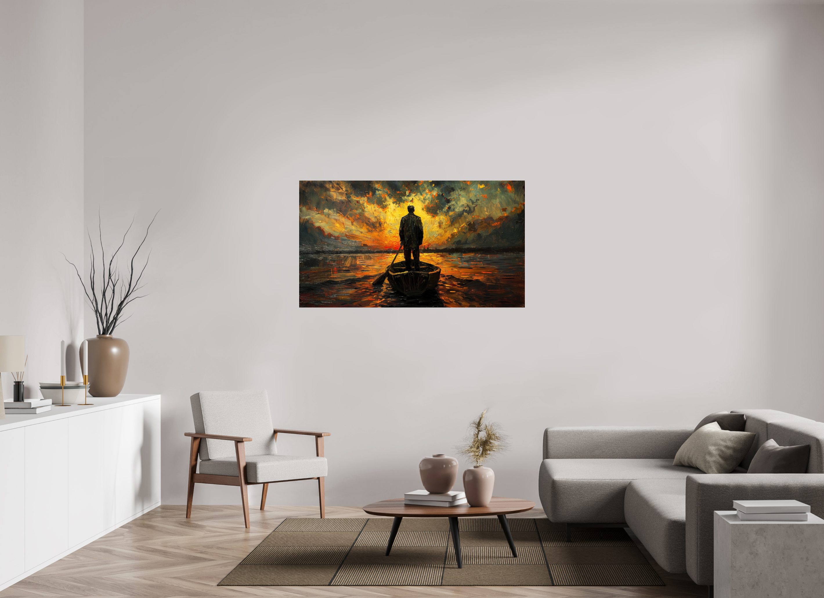 144 x 81 cm, Photo Print Under Acrylic Glass Ferryman of Silence